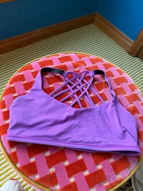 lululemon athletica Lavender and Black Strappy Sports Bra